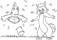 A coloring page of open season